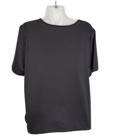 Susan Graver Womens Top L Essentials Butterknit Short Sleeve Scoop Neck A213551 - Picture 2 of 8